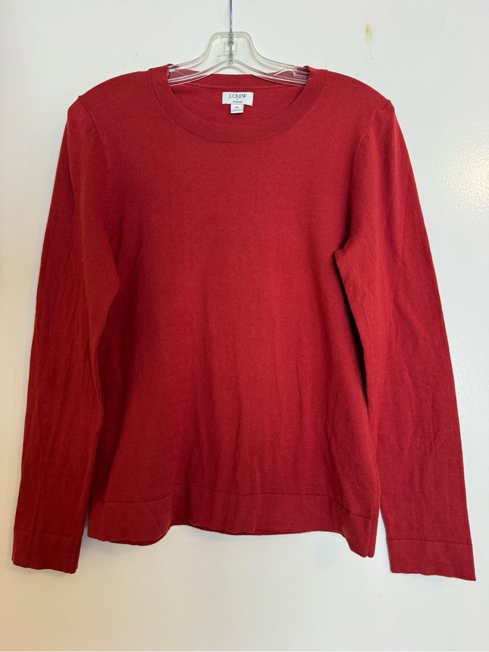 J.Crew “Teddie” Crewneck Sweater in Coral Red